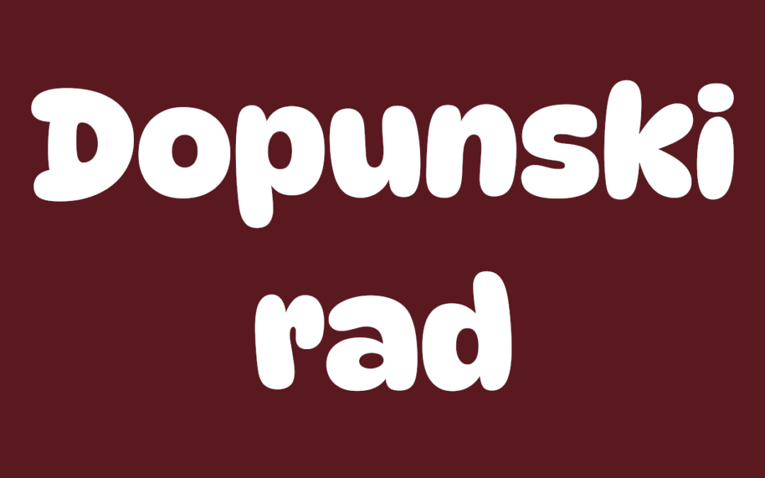 Dopunski nastavni rad