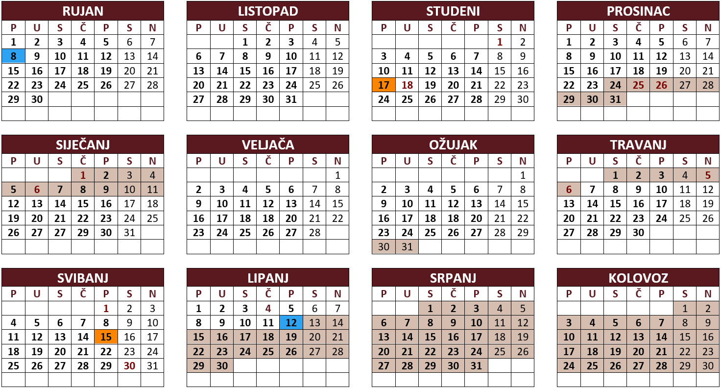 Kalendar 2025-2026