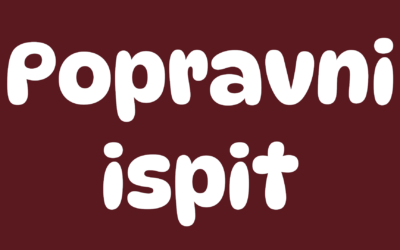 OBAVIJEST – popravni ispit